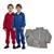 Kit 3 conjuntos casaco e calça esportivo agasalho infantil bebe uniforme inverno de frio peluciado Vermelho, Azul claro, Cinza