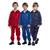 Kit 3 conjuntos casaco e calça esportivo agasalho infantil bebe uniforme inverno de frio peluciado Vermelho, Azul claro, Azul marin