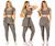 Kit 3 Conjuntos Feminino Fitness Moda Evangélica Calça Legging Saia Com Bolso e Top Cropped Treino  Academia The Start Cinza conj