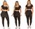 Kit 3 Conjuntos Feminino Fitness Moda Evangélica Calça Legging Saia Com Bolso e Top Cropped Treino  Academia The Start Preto conj