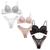 Kit 3 Conjuntos Lingerie Calcinha Sutiã Bojo Casual Branco, Nude