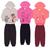 Kit 3 Conjuntos Moletons Femininos Infantil Flanelado Frio Quentinho Zíper  Rosa