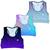 Kit 3 Cropped Academia Feminino Fitness Top Treino Confortável Estampado Ginástica Musculação Preto roxo, Tie day, Roxo azul