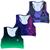 Kit 3 Cropped Academia Feminino Fitness Top Treino Confortável Estampado Ginástica Musculação Preto verde, Prisma, Rash