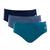 Kit 3 Cueca Slip Mash Algodão Masculina Infantil Azul petróleo