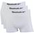 Kit 3 Cuecas Boxer Masculina Sem Costura Reebok Microfibra Branco