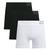 Kit 3 Cuecas Boxer Masculina  Zee Rucci Microfibra Poliamida Sem Costura Lisa Premium ZR 2 preto, 1 branco