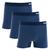 Kit 3 Cuecas Boxer Mash Microfibra Risca de Giz  045.00 Azul escuro