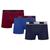 Kit 3 Cuecas Boxer Puma Cotton Masculina Marinho, Vermelho