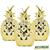 Kit 3 Enfeite Mesa Abacaxi Decorativo Estatueta Escultura Objeto Decoração Para Festa Jardim Rack Sala Quarto Cozinha 03 Dourado