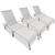 Kit 3 Espreguiçadeiras/Cadeiras para Piscina Julia em Alumínio Branco