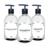Kit 3 Frasco Pet Cristal 500ml Decoração Minimalista Banheiro Sabonete Liquido - Shampoo - Condicionador com Válvula Pump  Pote VAL. LU. PRE.BR. - ETQ. BRANCA
