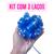 Kit 3 Laços Bola Prontos Presente Aniversário Mães Namorados LB10-Azul Royal C/ Azul