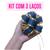 Kit 3 Laços Bola Prontos Presente Aniversário Mães Namorados LB11-Azul Petróleo C/Doura
