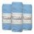Kit 3 lençol berço bebê americano 100% algodão com elástico 66.02.0001 sul brasil Azul-Azul-Azul