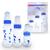 Kit 3 Mamadeiras Bebe Infantil 250/150/80ml Bico Redondo Azul