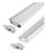 Kit 3 Metros Perfil Embutir Led 24mm Aluminio P/moveis Gesso Branco