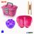 KIT 3 + MIMO Bacia Pedicure e Maleta Mini Lady Box Rosa Manicure Pote faz unha Kit Bacia Rosa Pote Roxo