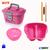 KIT 3 + MIMO Bacia Pedicure e Maleta Mini Lady Box Rosa Manicure Pote faz unha Kit Bacia Rosa Pote Rosa