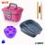 KIT 3 + MIMO Bacia Pedicure e Maleta Mini Lady Box Rosa Manicure Pote faz unha Kit Bacia Cinza Pote Roxo
