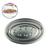 Kit 3 mini bandeja oval 21 cm aço inox moderna Prata