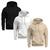 Kit 3 Moletons Liso Basico Blusa De Frio Canguru Confortavel Inverno Preto, Branco, Bege