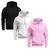 Kit 3 Moletons Liso Basico Blusa De Frio Canguru Confortavel Inverno Preto, Branco, Rosa