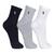 Kit 3 Pares Meia Lupo Cano Alto Sport 3245 Conforto Branco, Preto