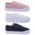 Kit 3 Pares Tênis Feminino Casual Básico Sapatenis Leve K129 K129_basico_3prs_preto, Branco, Rosa