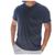 Kit 3 peças blusas camiseta masculinas manga curta básica Azul marinho