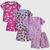 Kit 3 Pijamas Femininos Infantil Estampado 100% Algodão Rosa