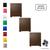 Kit 3 Pufs Puff Banqueta Quadrado Decorativo Casa Marrom Courino 