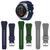 Kit 3 Pulseiras 22mm para Huawei GT2e Azul Marinho - Verde Escuro - Cinza