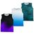 Kit 3 Regata Cavada Camiseta Masculina Academia Musculação Caminhada Dry UV Purple, Azul branco, Risc