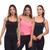 Kit 3 Regatas de Alcinha Canelada Feminina Lisa Blusa Blusinha Básica Treino Academia Preto, Azul