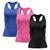 Kit 3 Regatas Nadador Feminina Good Look Dry Fit Proteção Solar UV Fitness Academia Treino Blusinha Confortável Rosa, Azul