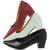 Kit 3 sapato Scarpin feminino bico fino salto grosso branco, preto, vermelho macio conforto Preto, Branco