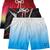 kit 3 Short de Banho Bermuda Masculina Praia Estampado Surf Boardshort Moda Fitness Piscina Vermelho amarelo, Tricolor, Azul branco