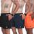 Kit 3 Short Masculino Tactel Piscina Praia Academia Corrida Preto