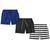 Kit 3 Shorts Bermudas Resina Liso Listrado Masculino Tactel Básico Preto