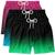 Kit 3 Shorts de Banho Masculino de Praia Estampado Surf Boardshort Moda Casual Tactel Preto  rosa, Preto verde, Preto azul