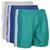 Kit 3 Shorts Futebol Masculino Plus Size Cós Elástico Faixa Cinza, Azul escuro, Verde água