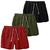 Kit 3 Shorts Linho De Qualidade Premium Bermuda Masculina Moda Praia Luxo Preto verde militar vinho