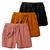 Kit 3 Shorts Linho Premium Bermuda Masculina Moda Praia Luxo 1 salmao 1 caqui 1 preto