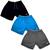 Kit 3 Shorts Masculino Verão Corrida Básico Moda Praia Azul