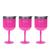 Kit 3 Taças Térmicas a Vácuo  para Gin - 530ML PINK