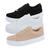 Kit 3 Tênis Casual Feminino Básico Retrô Bellinda Shoes Nude, Branco, Preto