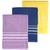 Kit 3 toalhas de banho teka escala 65 x 130 cm sortidas Marinho-Pink-Amarelo