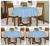 Kit 3 Toalhas De Mesa Oxford Redonda 1,45m 4 lugares Várias Cores Buffet Azul