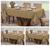 Kit 3 Toalhas Mesa Luxo Retangular Sala Jantar 6 Lugares Jacquard Dourada
